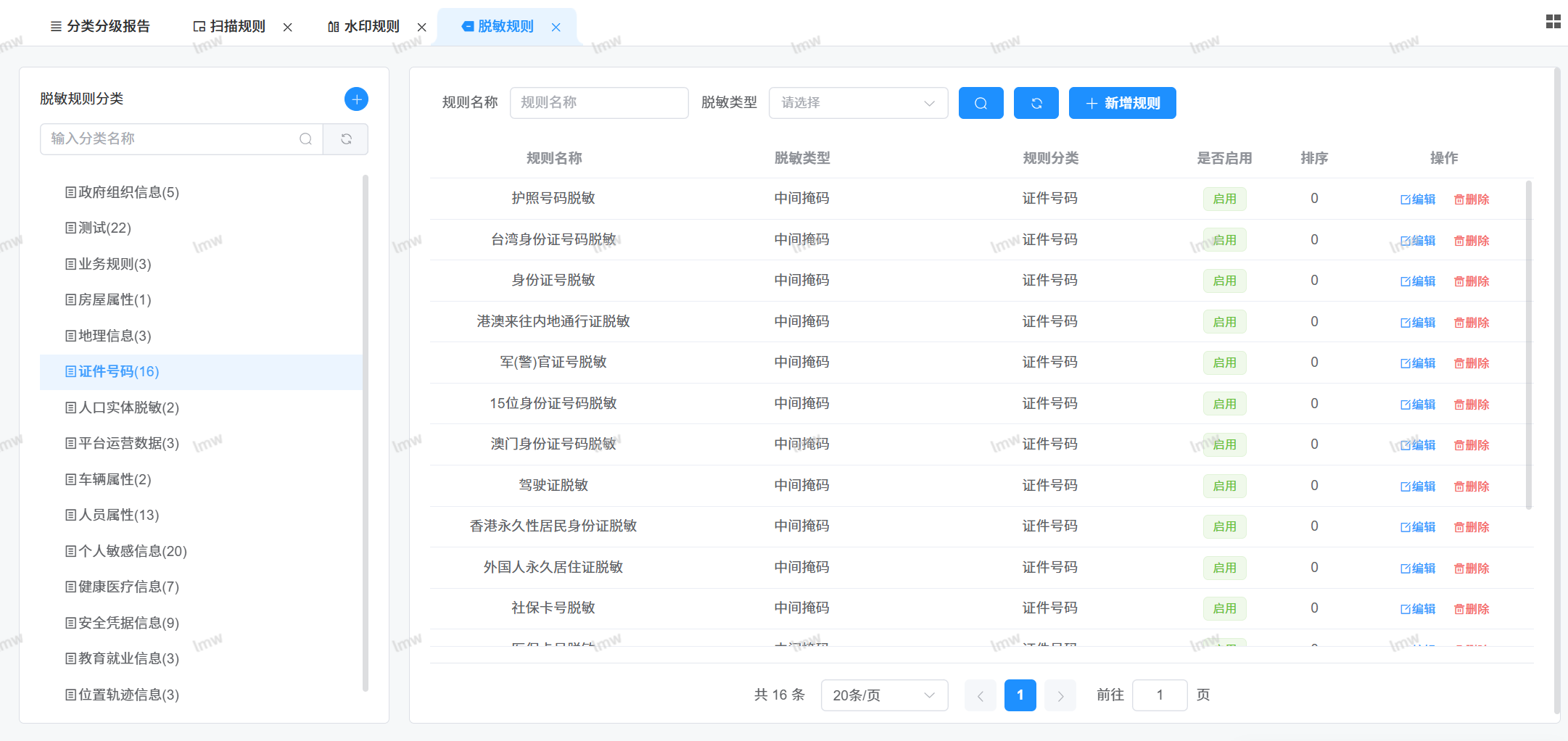 脱敏标签规则1