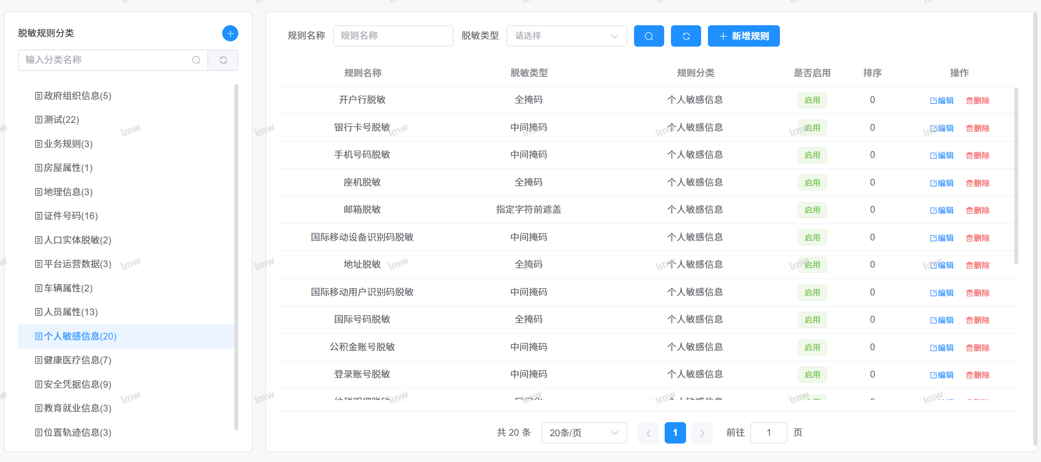 脱敏标签规则2